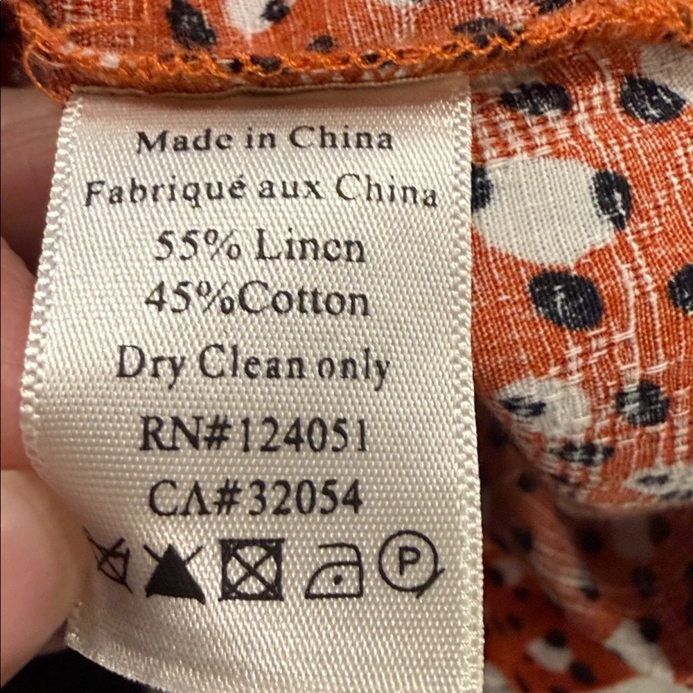 The Odells Anthropologie Motif Malmo Women's Orange Printed Shorts Size 10